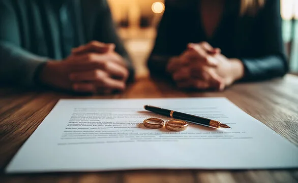 <p>divorce \ divorce lawyer \ She divorced her husband.</p>