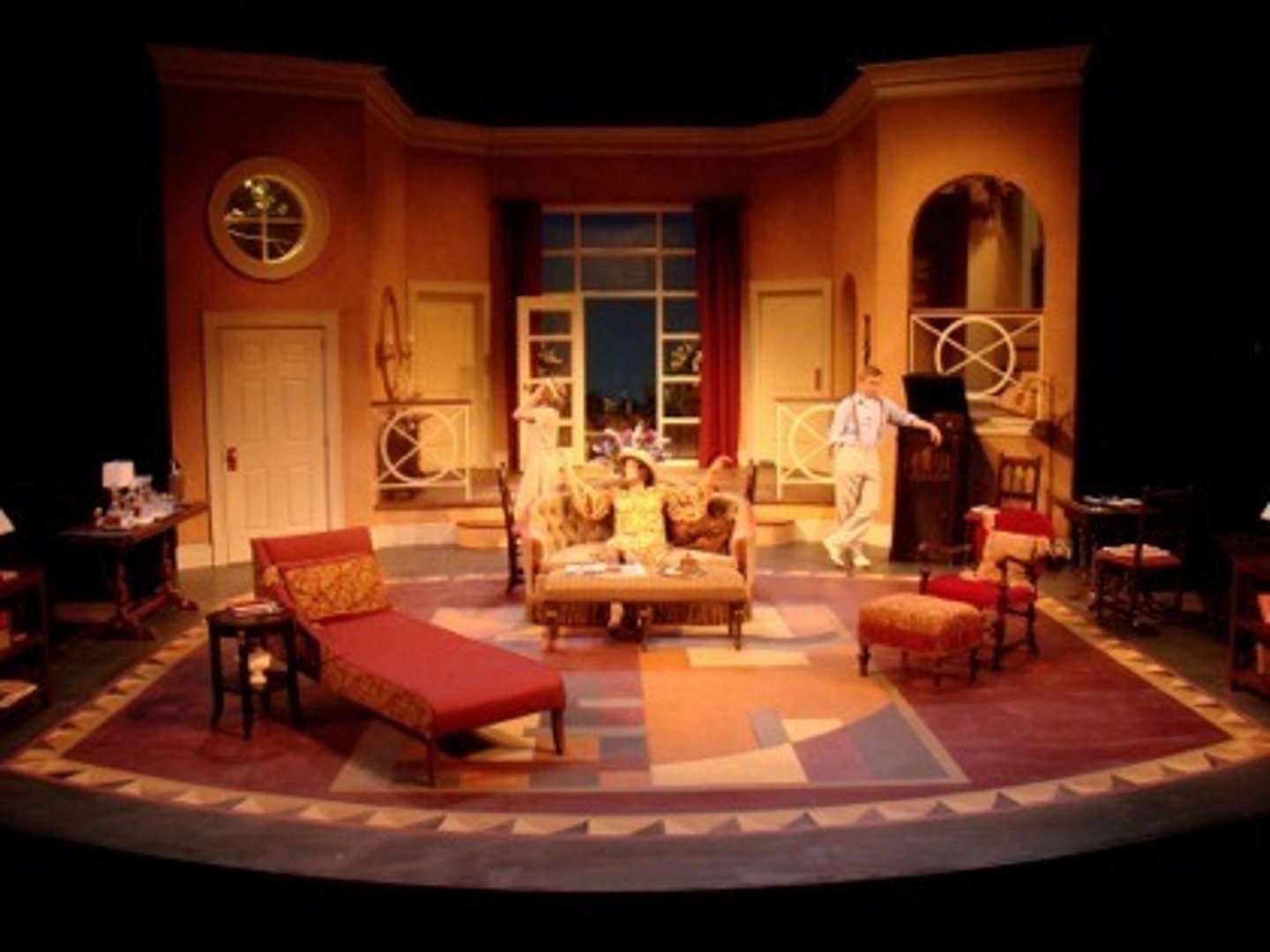 <p>on the stage</p>
