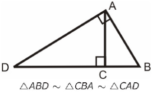 <p>If the altitude is drawn from the vertex of the right triangle to the triangle’s hypotenuse, then the two right triangles formed are similar to the original triangle &amp; each other. </p>