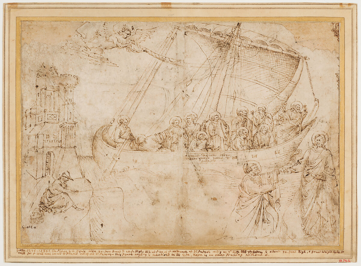 <p><span>Giotto's "Navicella" - The Calling of St. Peter (verso) (1298-1300)</span></p>