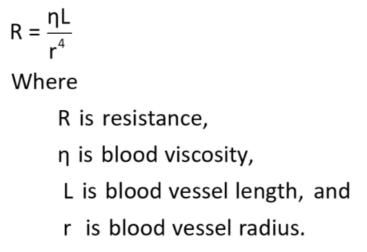 <p>Need to know equation so you know if, say, a certain value, like blood viscosity, increased, would TPR increase or decrease? By how much? Exponentially or not?</p>