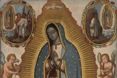 <p>Students examine a colonial Latin American artwork that combines Indigenous symbols with Catholic imagery. This work is BEST understood as an example of:</p>