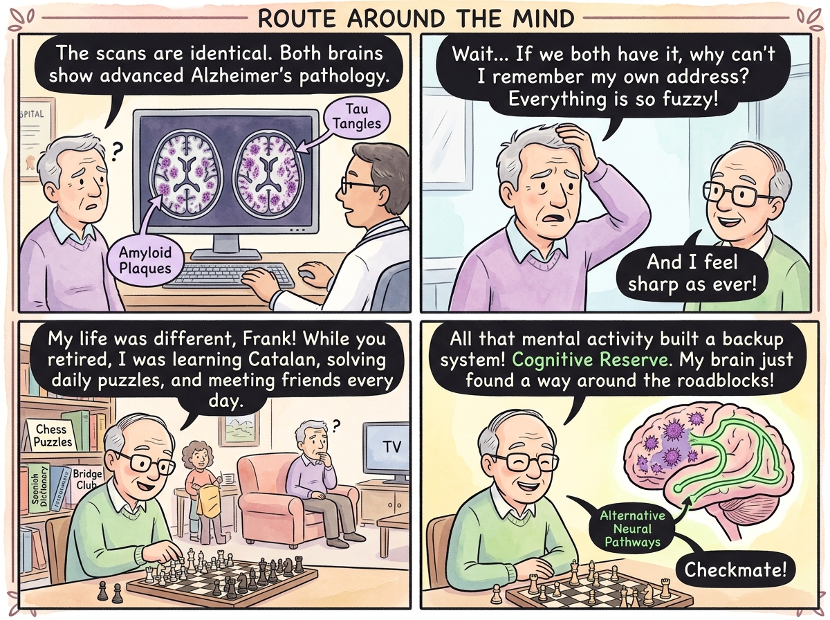 <p>The ability to use alternative strategies to perform tasks despite brain damage.</p>