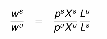 <p>How are relative prices related to relative intermediate sectors? How are they then related to relative productivity and relative skilled labour?</p>