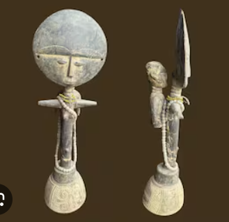 <p>Fertility Figure: Female (Akua Ba), Asante Culture, Ghana, 19th century, Wood, beads, string</p>