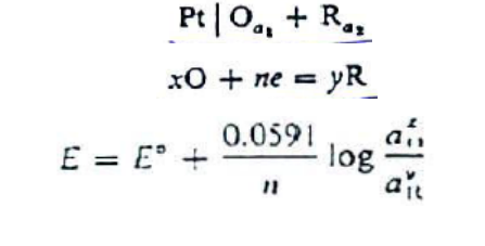 <p>• In this type of half cell, a solution contains two soluble species which can convert to each other by an oxidation-reduction reaction.</p><p>• An inert metallic electrode is inserted into the solution to lead the potential developed to a potentiometer.</p>