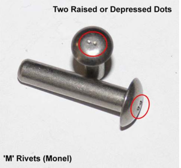 <p>Two recessed dimples in the head.</p>