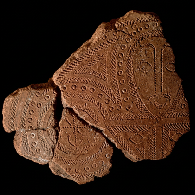 <p>terra cotta fragment</p>