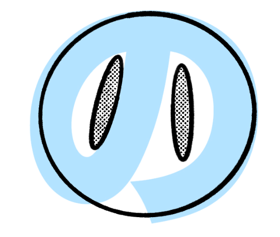 <p>“No” (like in “nose”) → looks like a pig <strong>nose</strong></p>