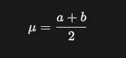 <p>Addition of lowest and highest value, divided by 2</p>
