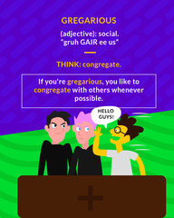 <p>sociable</p>