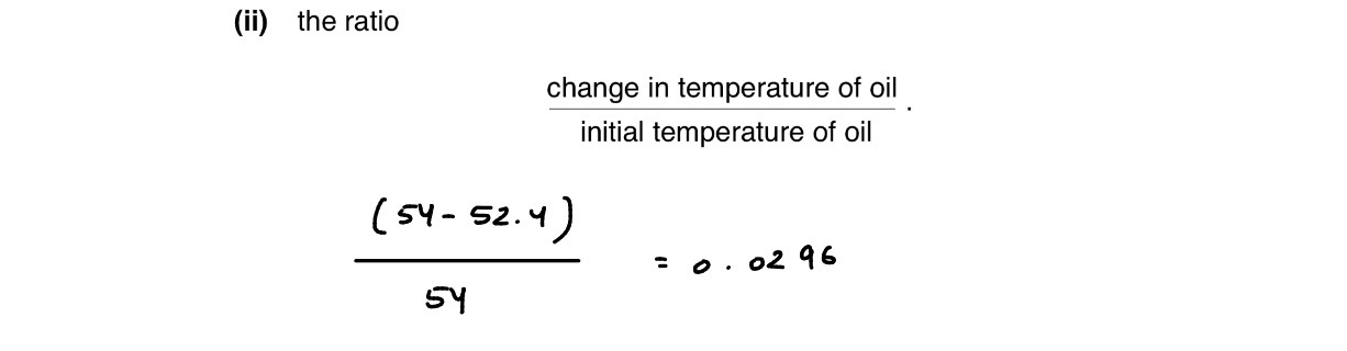 <p>Suggest, with an explanation, a type of thermometer that would be likely to give a smaller value for the ratio calculated.</p>