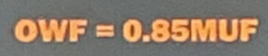 <p>Frequency chosen by practical to avoid the irregularities of the ionosphere. It is about 15% lower than MUF.</p>