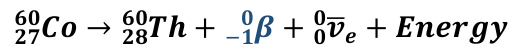<p>PN → DN + β<sup>-</sup> + <s>v</s><sub>e</sub> + energy</p>