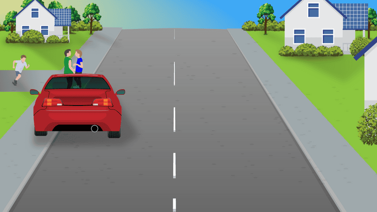 <p>What should a driver do in this situation?</p>