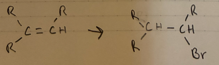 <p>Anti-Markov. addition of H and Br</p>