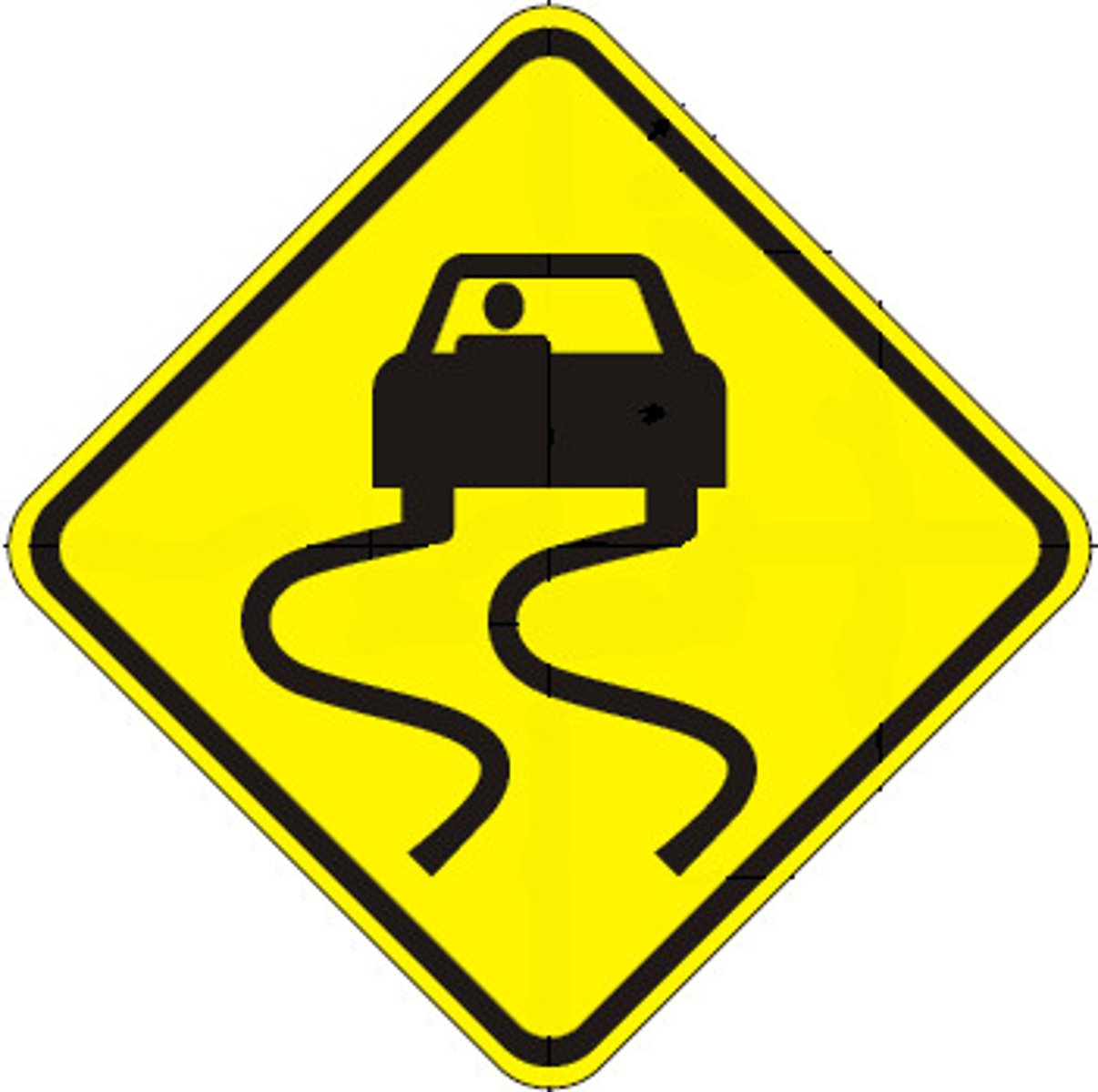 <p>This yellow signs means:</p><p>a. The road ahead has many curves.</p><p>b. There is a sharp curve in the road ahead.</p><p>c. The road ahead may be slippery.</p>