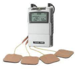 <p>Low voltage electrical impulses applied</p><p>over painful areas</p><p>• Deeper pain relief completed with</p><p>extracorporeal shock-wave lithotripsy</p><p>(ESWL)</p>