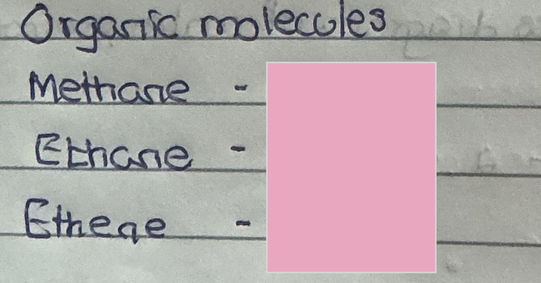 <p>OBJQ<br>Name the organic molecules</p>