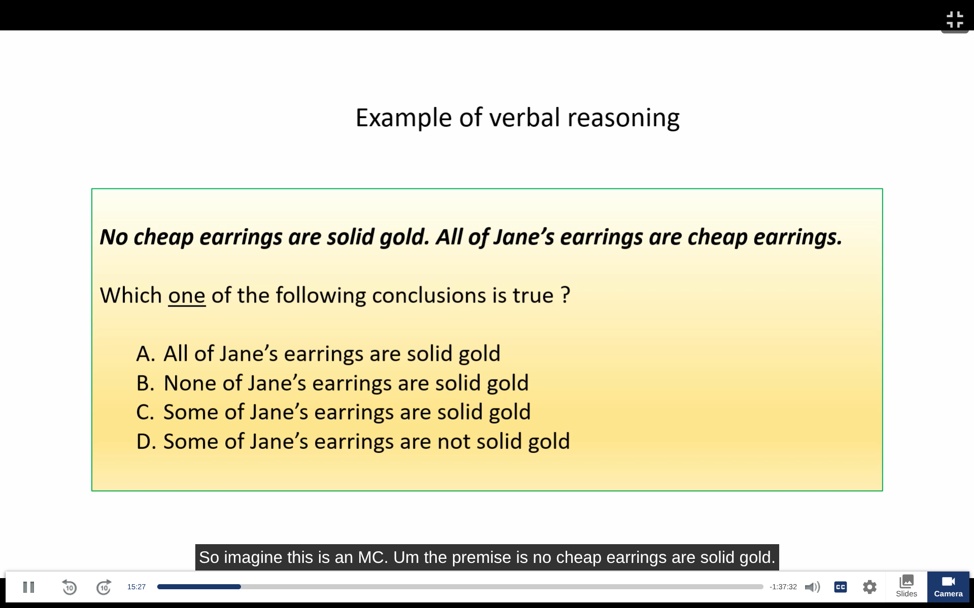 <p>formerly referred to as Specific Language Impairment (SLI)
Selective problem with language development (quiet child, word finding difficulties, linguistic immaturity, challenged language comprehension)
Unlikely to be resolved by age 5. 
Poor verbal reasoning but non-verbal reasoning is intact. 
Other aspects of development like motor skills are fine! (Modularity)</p>
<p>majority improve over next few years but rarely completely</p>