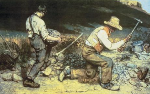 <p>Gustave Courtbet, The Stone Breakers, 1849</p>