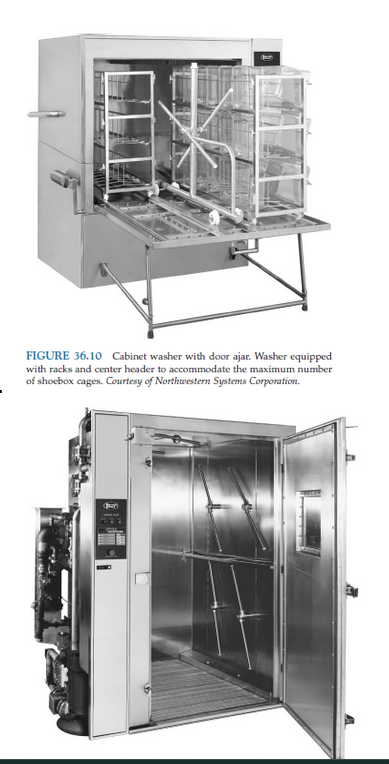 <p>cage or rack washer (cabinet washer is smallest)</p>