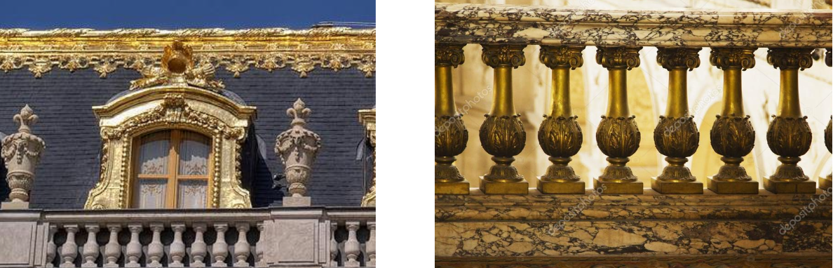 <p>ouvrage compose d’une file de balustres poses sur un socle continu et couronnes d’un appui, balustres ont utilisees en interieur et en exterieur (ex = chateau de Versailles) </p>