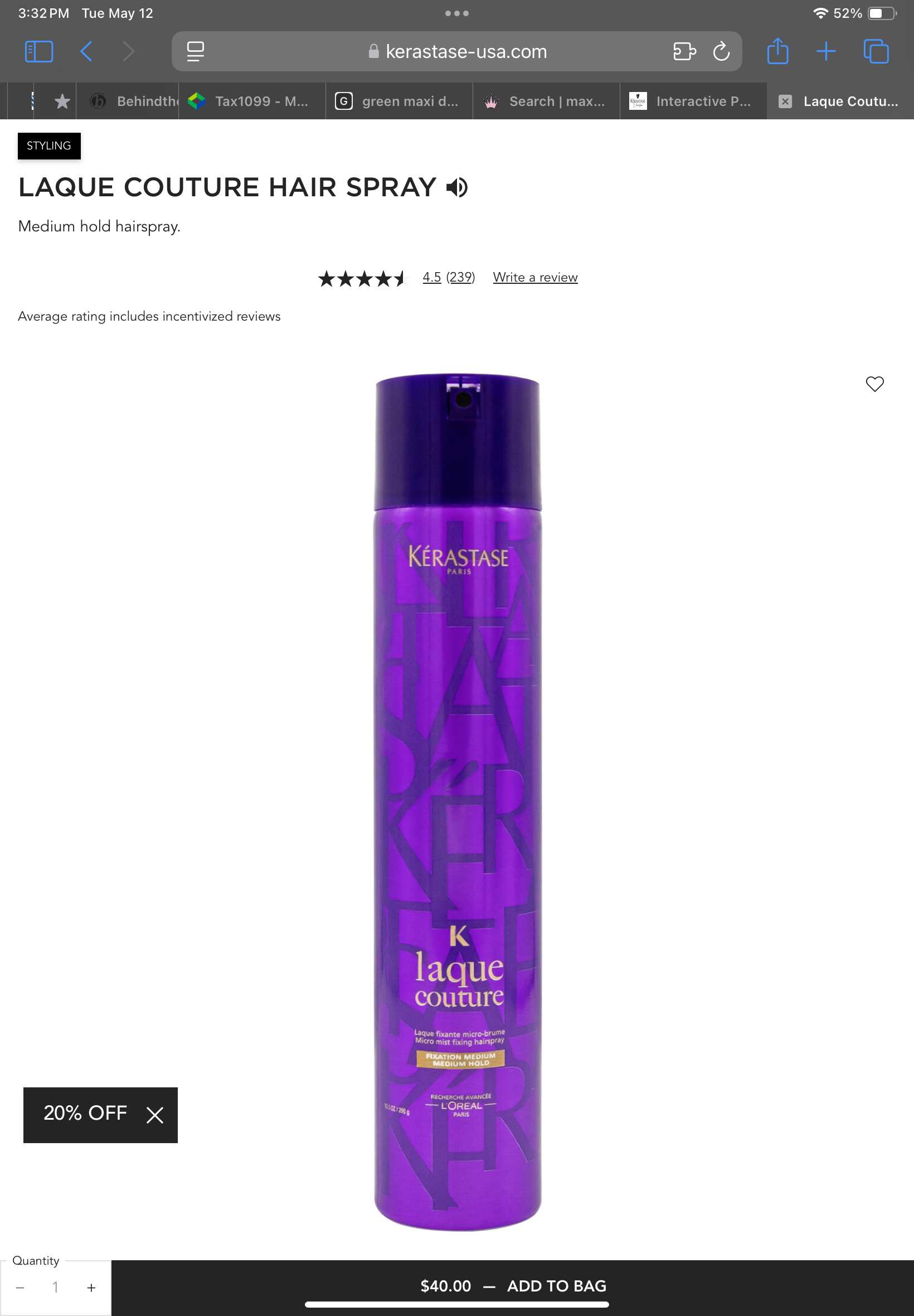 <p>LAQUE COUTURE HAIR SPRAY</p>