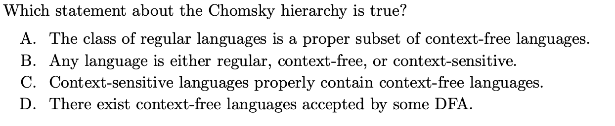 <p>Can be multiple correct or none</p>