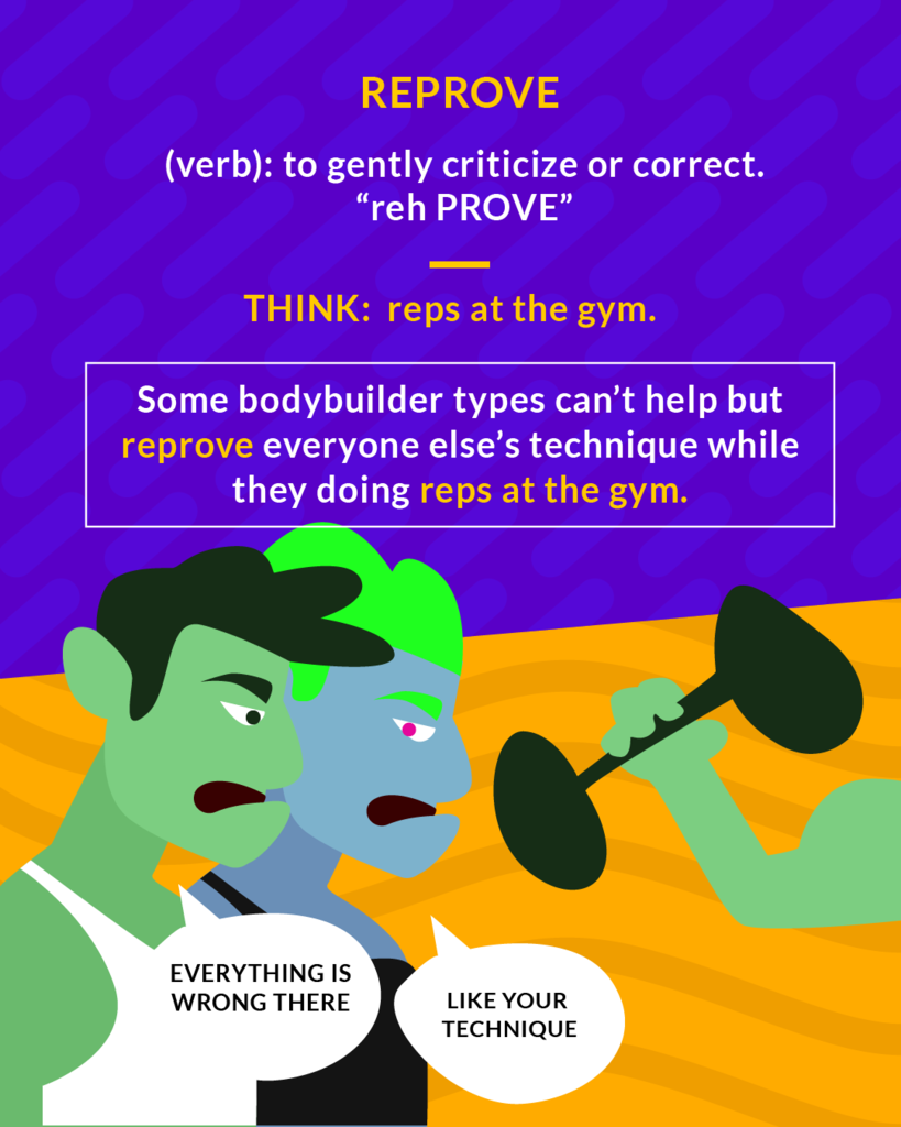 <p>(verb) to scold or criticize</p>