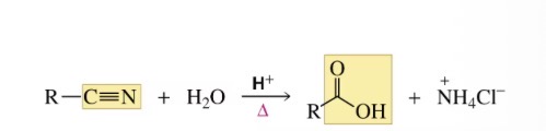 <p>Forms carb acid and amine with cl</p>