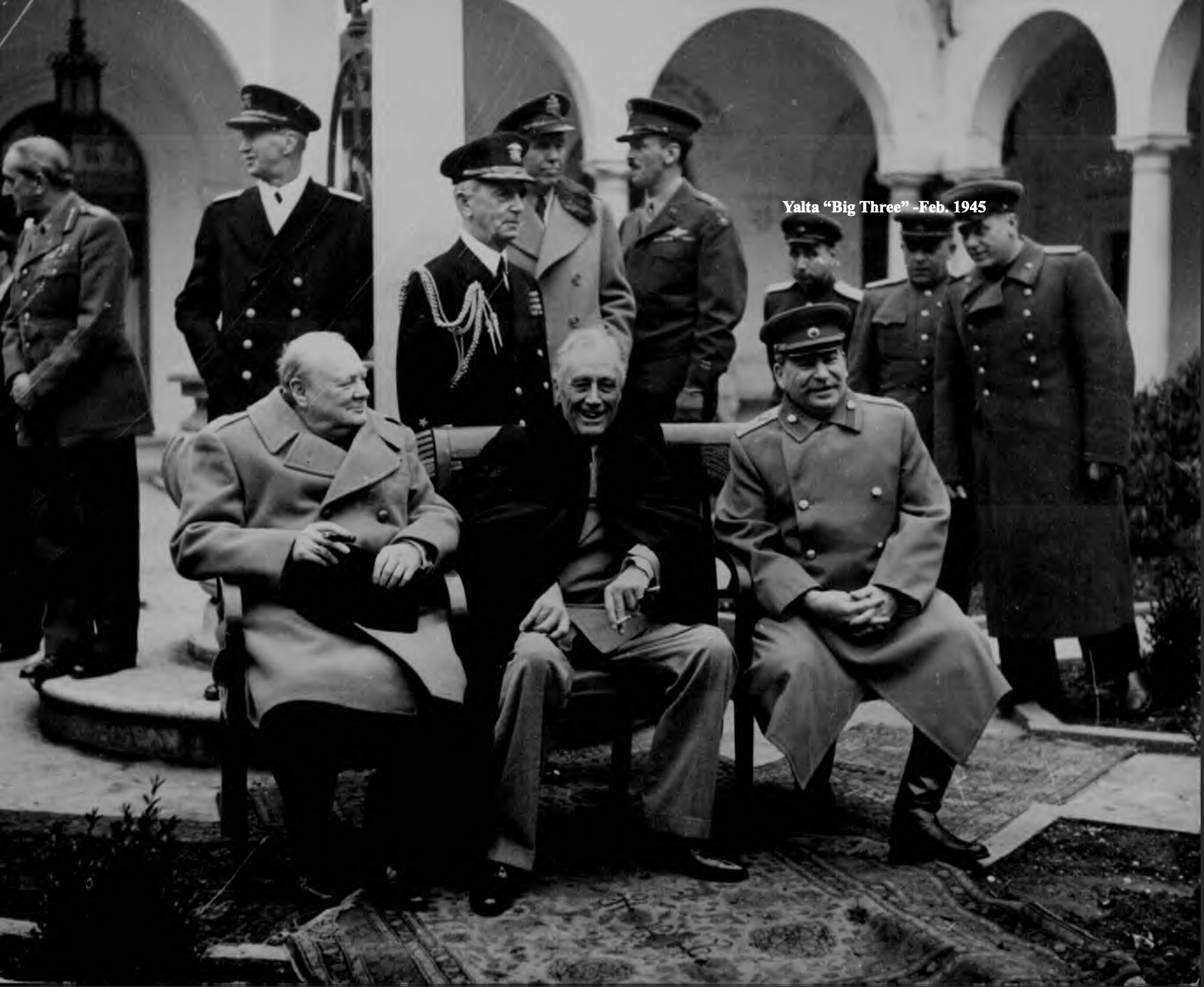 <p>Yalta “Big Three”, who is in this picture </p>