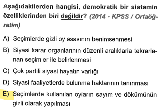<p>Demokrasilerde herkesin güvenmesi için oylar gizli verilir ama sonuçlar herkesin gözü önünde açıkça sayılır.</p>