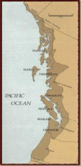 <p>Northwest Coast -- Coastal Range</p><p>Rainy, mild climate</p>