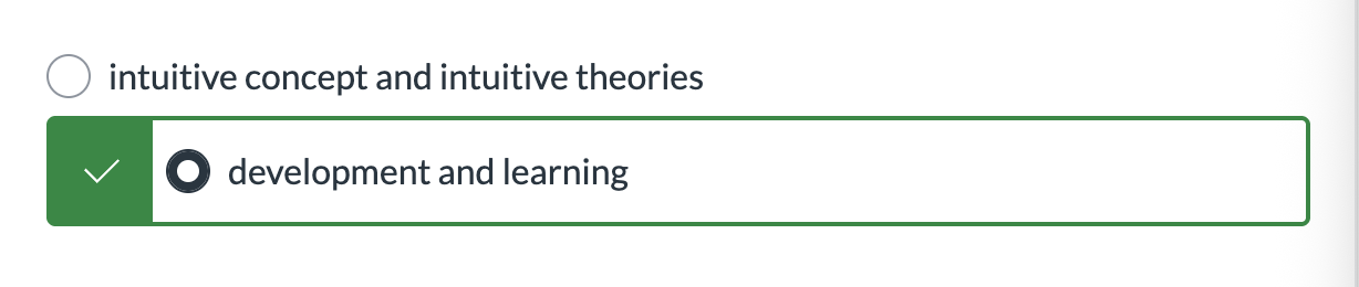 <p>development and learning </p>