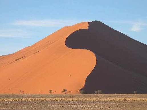 <p>Which of the following is the best description of a <strong><em>draa</em> </strong>(dra) in desert geomorphology?</p>