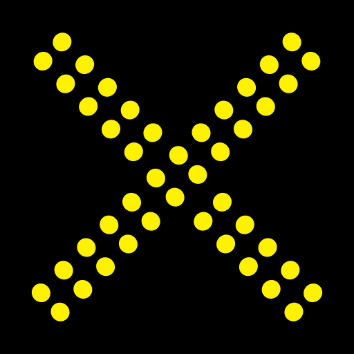 <p>What does a steady yellow X indicate?</p>