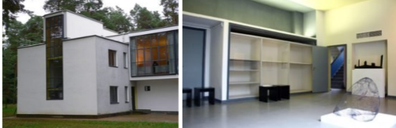 <p>Combined of cubes, modern amenities (hot running water, heating, modern kitchen equipment, and the sequence of rooms planned according to function</p>