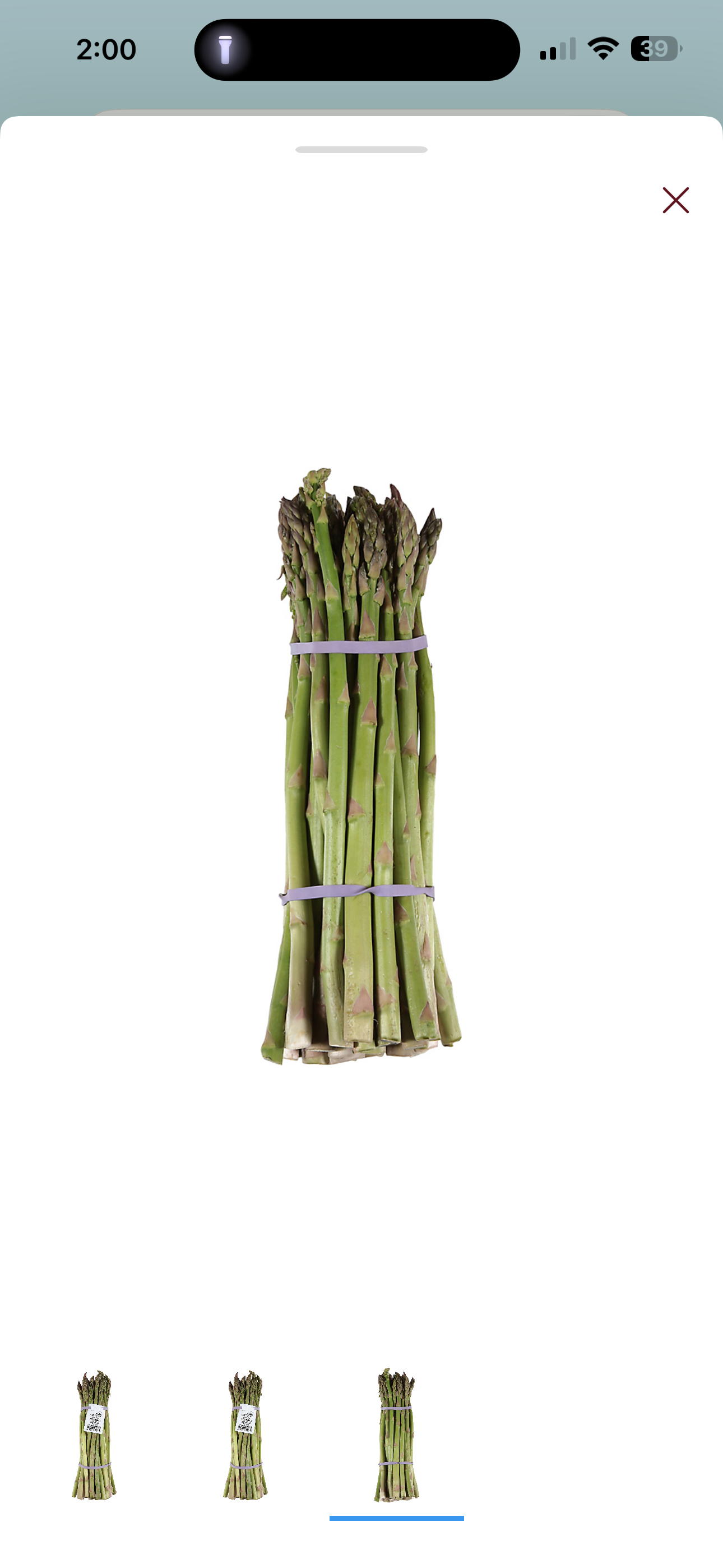 <p>Large asparagus </p>