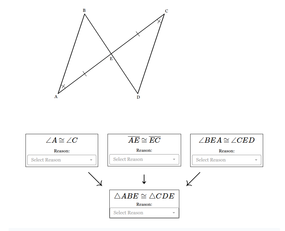 <p>Based on the given diagram, complete the flowchart proof below.</p>