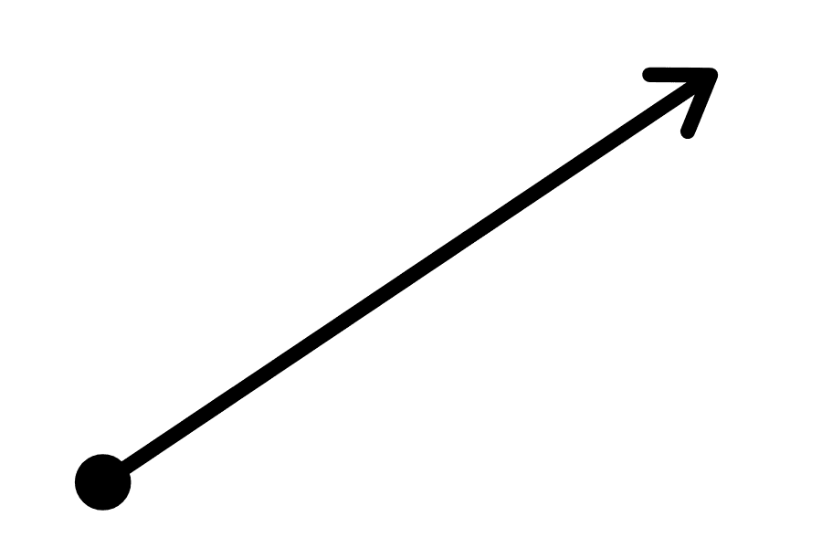 <p>Line that extends indefinitely on the end </p>