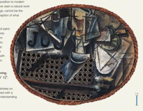 <p>Picasso, Still Life with Chair Caning, 1911-12 - Collage Cubism</p>