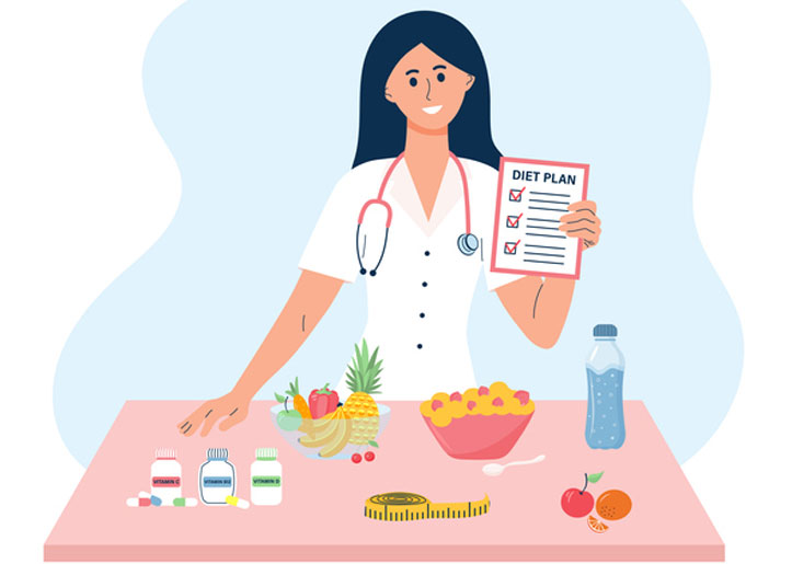 <p>→ <span><strong>a </strong></span>person<span><strong> who </strong></span>scientifically<span><strong> </strong></span>studies<span><strong> and gives </strong></span>advice<span><strong> about </strong></span>food<span><strong> and </strong></span>eating</p><p>→ chuyên gia dinh dưỡng</p>