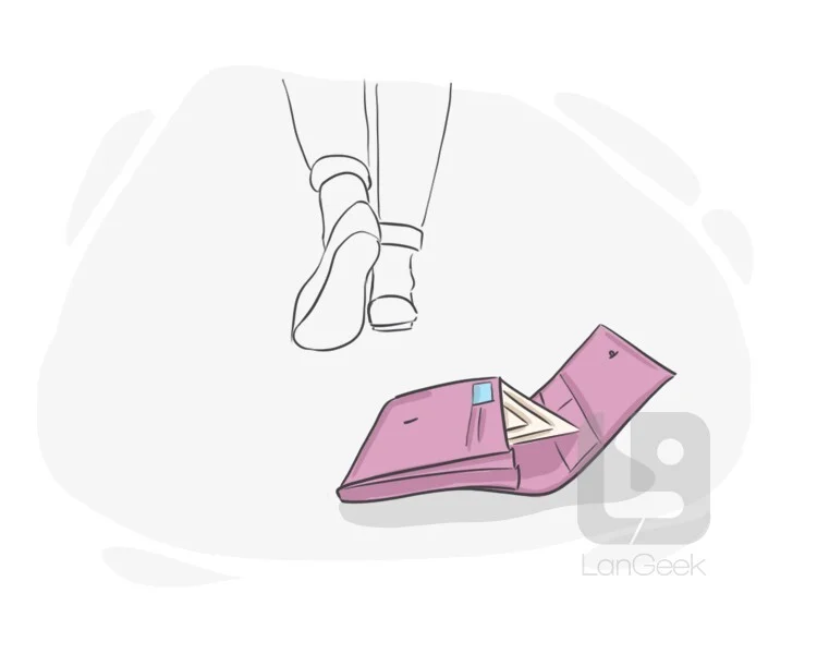 <p>I don’t want to ____ my wallet</p>