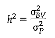 <p>Heritability can also be thought of as a ratio of:</p>