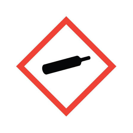 <p>What hazard is shown here? (black gas cylinder icon)</p>
