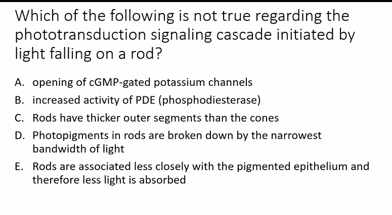 <p>A) </p><p>B is correct. </p><p>ignore, C D and E because those are also not true. </p>
