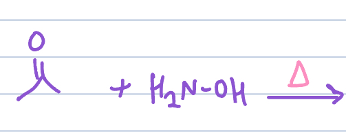 <p>Ketone + hydrolamine </p>