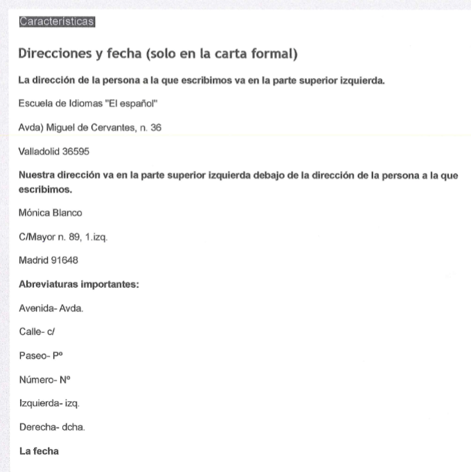 <p>frases frecuentes:</p><ul><li><p>un cordial saludo</p></li><li><p>esperando noticias suyas</p></li></ul><p></p>