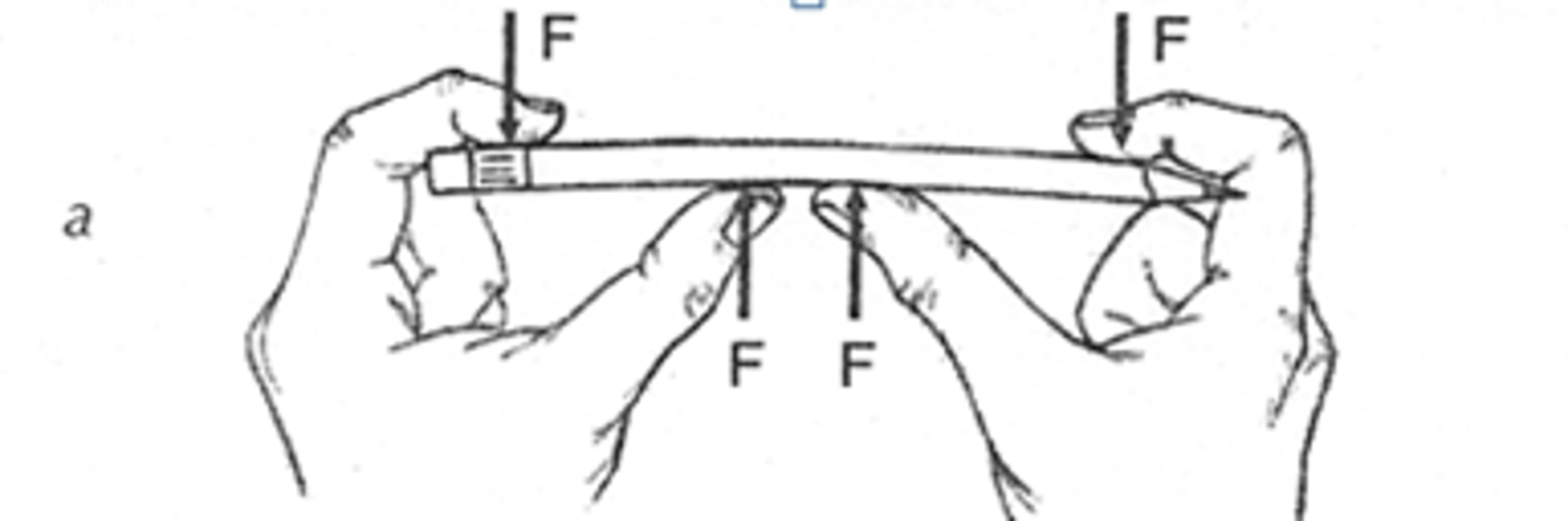 <p>creating both tension and compression</p>